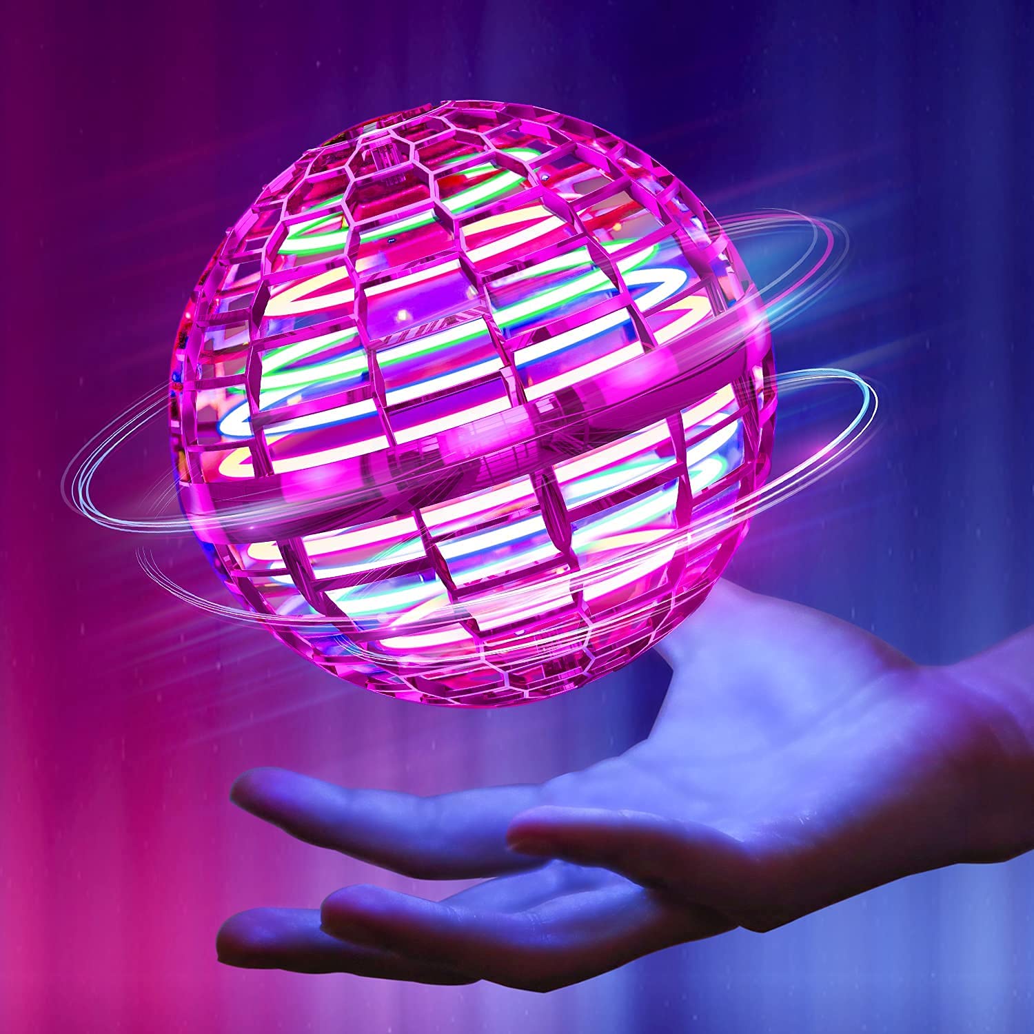 ✨ Pelota Voladora FlyOrb Pro con Luces LED - Juguete Interactivo para Acrobacias y Diversión Sin Límites ✨