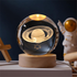 Lámpara LED Bola de Cristal con Base de Madera de Haya